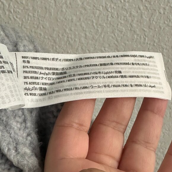 Abercrombie & Fitch Gray Cable Knit Crewneck Sweater – Size Small - Picture 6 of 8